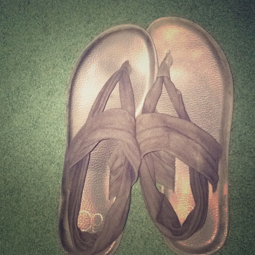 Sandals ~. black and soft cloth material. Cute